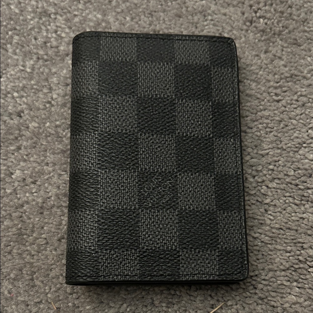 Black Checkered Card Holder